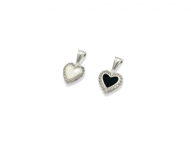 <p>Dije de Acero Blanco Corazón Chico</p>
