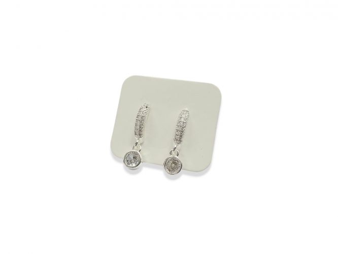 <p>Aro Colgande de Acero Blanco con Cubic</p>
