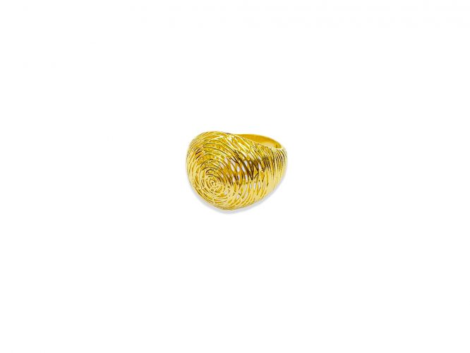 <p>Anillo Hilos Bombé de Goldfilled</p>
