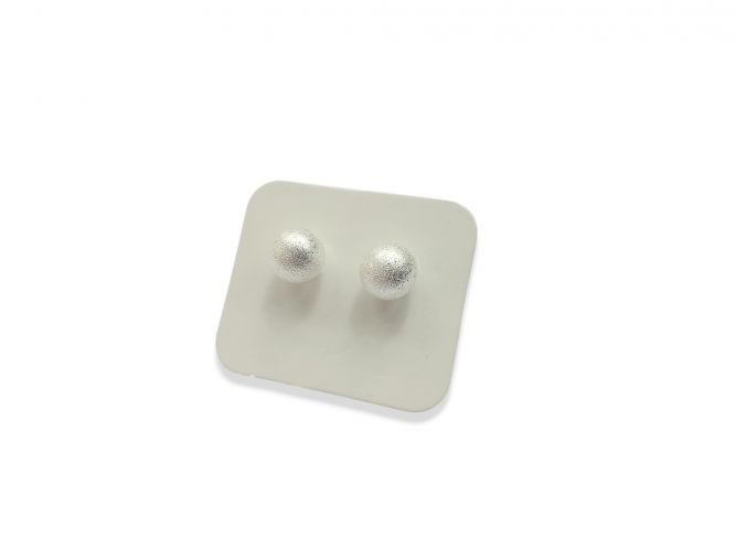 <p>Aro de Acero Blanco Bola Satinada</p>

