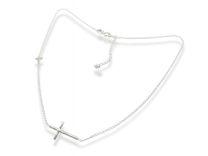 <p>Cadena de Plata con Cruces Apaisadas</p>

