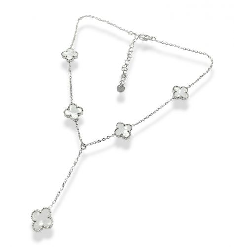 <p>Collar Tipo Corbatero de Acero</p>

<p>Blanco con Dijes Blancos</p>
