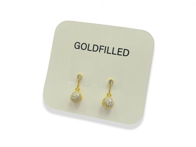 <p>Aro Colgante de Goldfilled Bola con Cubic</p>
